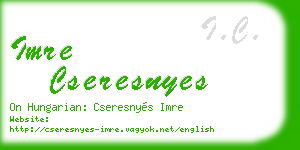 imre cseresnyes business card